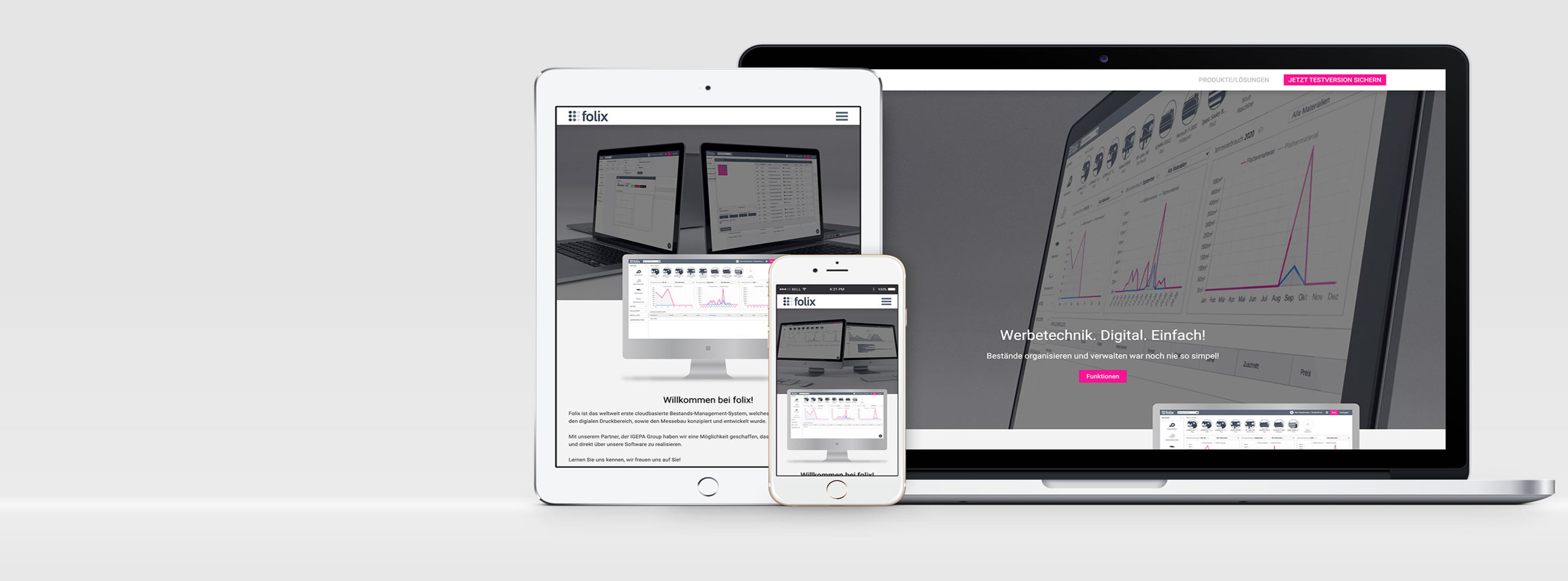 Konzeption Gestaltung und technische Umsetzung der Internetseite für die Interneseite für die Folix Software GmbH